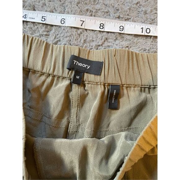 Theory womens 100% silk cargo‎ pull on pants size medium - Picture 6 of 9